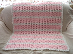 Pink and White Dreams Afghan