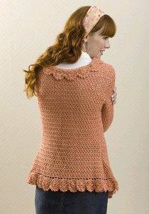 Ruffled Crochet Cardigan 2