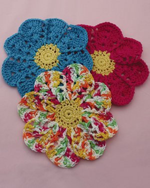 Blooming Flower Dish Cloths