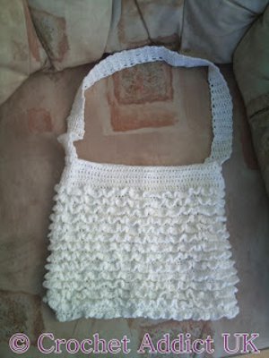 Snow Queen Crochet Ruffle Bag
