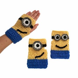 Minion Fingerless Gloves