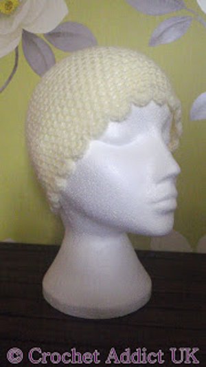 Flirty 50s Scalloped Crocheted Hat