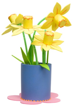 Craft Daffodils in Vase