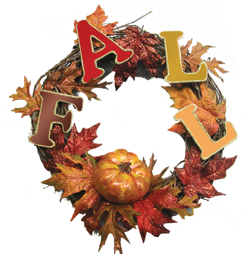 Fall Letter and Leaf Wreath