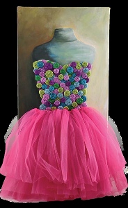 Fluffy Tutu and Buttons Wall Art