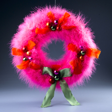 Fluffy Pink Feather Wreath