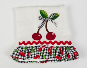 Gingham Cherry Dish Towel