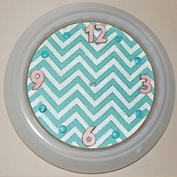 Glam Chevron Clock