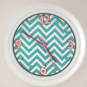 Glam Chevron Clock