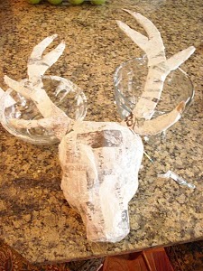 Plaster Faux Deer Head