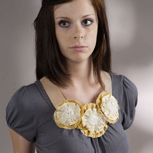 Scrappy Flower Statement Necklace