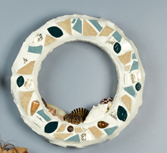 Mosaic Seashell Wreath