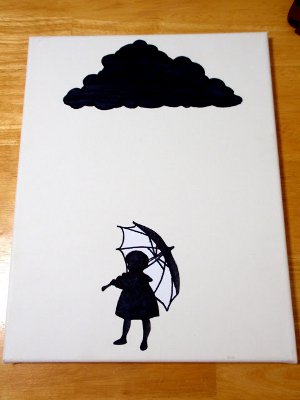 Silhouette Rain Canvas