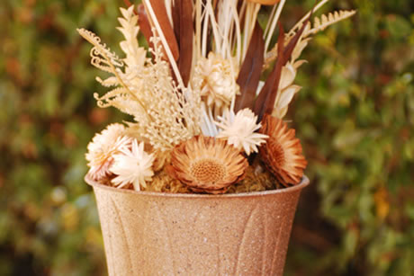 Fall Decoration Idea Stone Vase