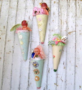 Vintage Cone Decorations