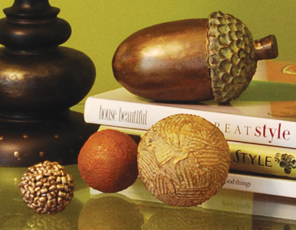 Decorative Balls and Acorn