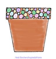 Decorative Clay Pot with buttons