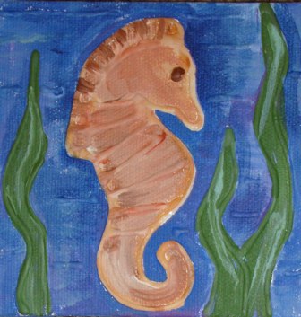 Glue Embosed Seahorse