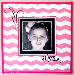 Pretty in Pink Chevron DIY Picture Frame