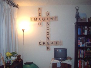 scrabble wall art