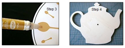 handmade tea pot clock