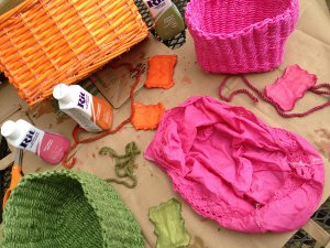 Tie Dyed Storage Baskets