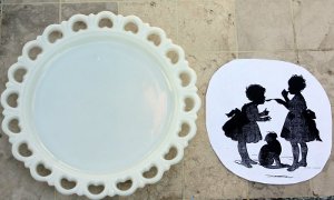 vintage silhouette plate