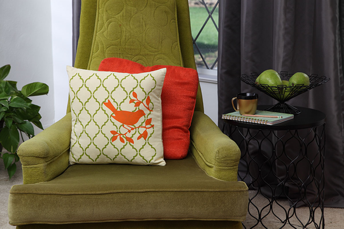 Perfectly Perched Throw Pillow