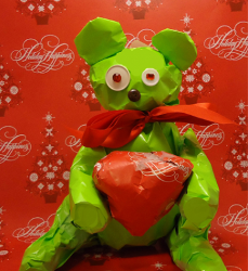 Teddy Bear Wrapping Paper Sculpture