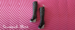 Sparkly Barbie Boot Earrings