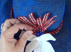 Refashioned Fourth of July Hat