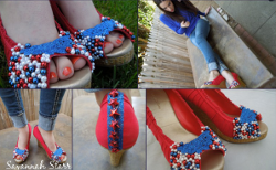 Upcycled Patriotic Shoes