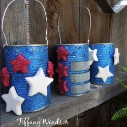 Repurposed Patriotic Luminaries