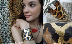 Cheetah Print Cardboard Cuff