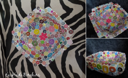 Colorful Upcycled Button Bowl