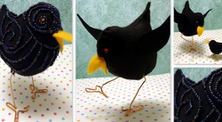 Dancing Felt Crow