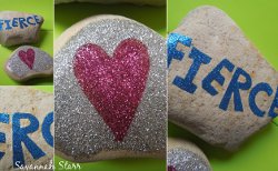 Personalized Glitter Rocks