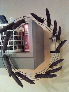 Beautiful Black Pine Cone Wreath