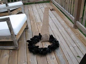 Beautiful Black Pine Cone Wreath