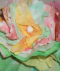 Closeup of Coffee Filter Flower Frame