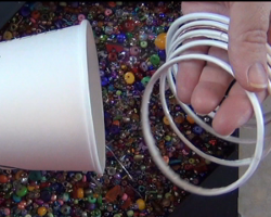 Paper Bracelet from Coffee Cup Rims