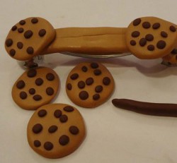 Polymer Clay Chocolate Chip Cookie Barrette