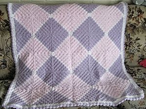 Diamonds From Squares Blanket