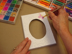 Look of Embossing with Glue Frame