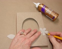 Look of Embossing with Glue Frame