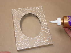 Look of Embossing with Glue Frame