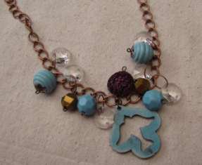 Happy Blue Bird Necklace and Earrings