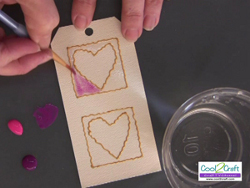 Watercolor Hearts Gift Tag