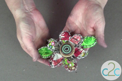 Colorful Fabric and Wire Flowers