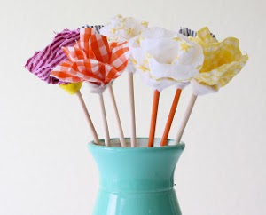 No Sew Fabric Flower Bouquet